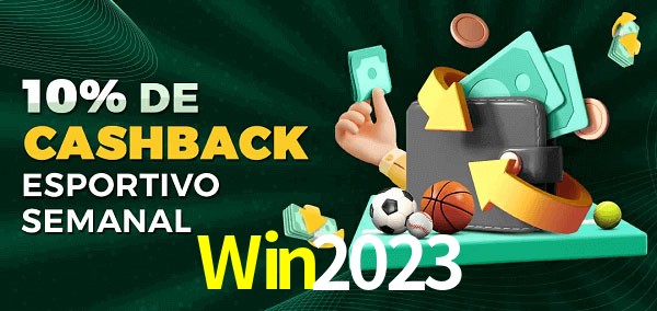 10% de bônus de cashback na Win2023